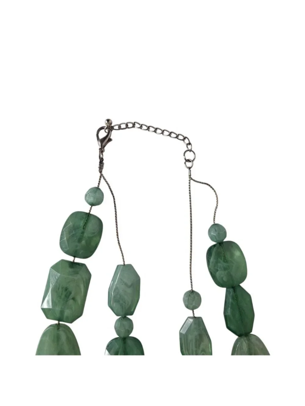 Unbranded | Jewelry | Vintage Chunky Green Statement Necklace Layered ...